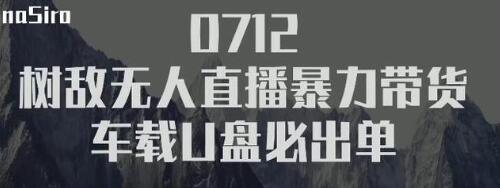 树敌‮习研‬社抖音无人直播暴力带货车载U盘必出单，单号单日产出300纯利润-福喜网创