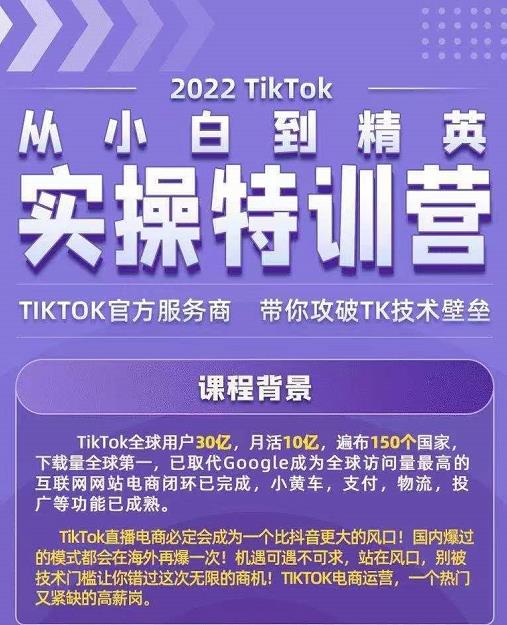 Seven漆·2022Tiktok从小白到精英实操特训营，带你掌握Tiktok账号运营-福喜网创