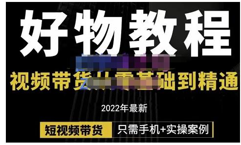 锅锅老师好物分享课程：短视频带货从零基础到精通，只需手机+实操-福喜网创