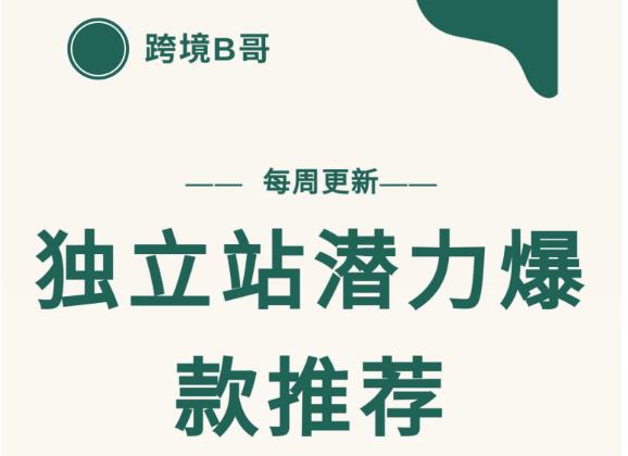 【跨境B哥】独立站潜力爆款选品推荐，测款出单率高达百分之80-福喜网创