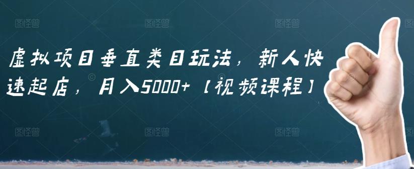 虚拟项目垂直类目玩法，新人快速起店，月入5000+【视频课程】-福喜网创