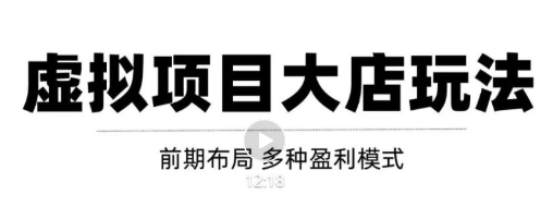 虚拟项目月入几万大店玩法分享，多店操作利润倍增（快速起店盈利）-福喜网创