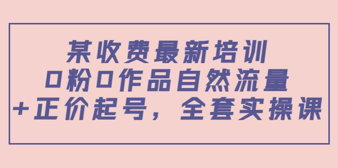 某最新收费培训内容：0粉0作品自然流量+正价起号，全套实操课-福喜网创