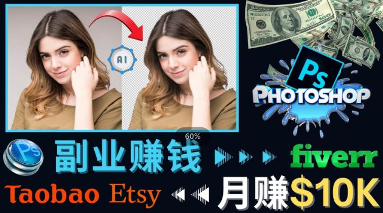 掌握PS修图技能，月赚5000美元以上–利用Adobe Photoshop赚钱的3种途径-福喜网创