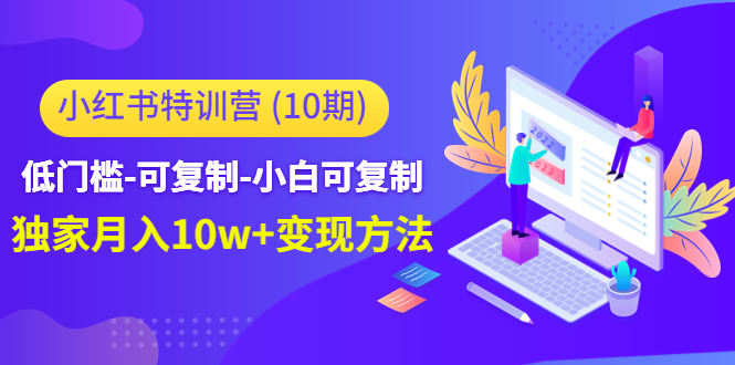 小红书特训营（第10期）低门槛-可复制-小白可复制-独家月入10w+变现方法-福喜网创