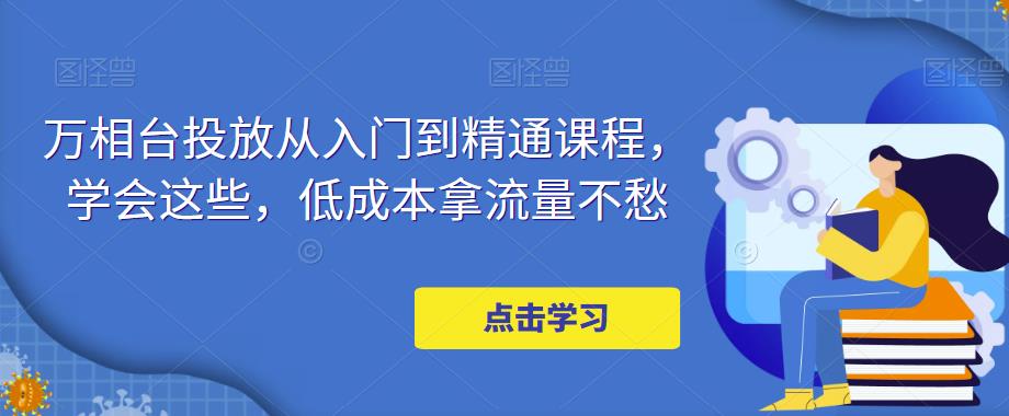 万相台投放从入门到精通课程，学会这些，低成本拿流量不愁-福喜网创