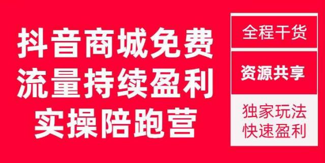 抖音商城搜索持续盈利陪跑成长营，抖音商城搜索从0-1、从1到10的全面解决方案-福喜网创