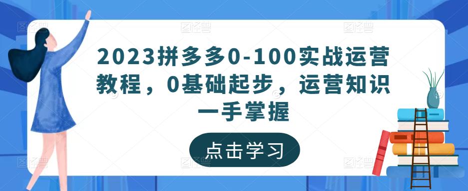 2023拼多多0-100实战运营教程，0基础起步，运营知识一手掌握-福喜网创