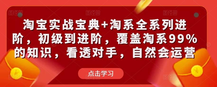 淘宝实战宝典+淘系全系列进阶，初级到进阶，覆盖淘系99%的知识，看透对手，自然会运营-福喜网创