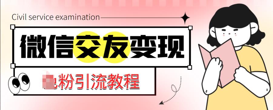 微信交友变现项目，吸引全网LSP男粉精准变现，小白也能轻松上手，日入500+-福喜网创