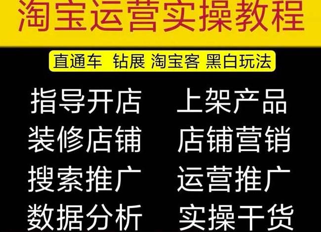 2023淘宝开店教程0基础到高级全套视频网店电商运营培训教学课程-福喜网创