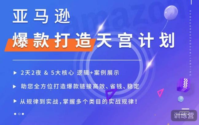 亚马逊爆款打造天宫计划，5大核心逻辑+案例展示，助你全方位打造爆款链接高效、省钱、稳定-福喜网创