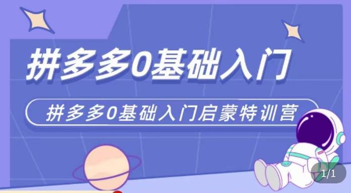 六一电商·拼多多运营0-1实操特训营，拼多多从基础到进阶的可实操玩法-福喜网创