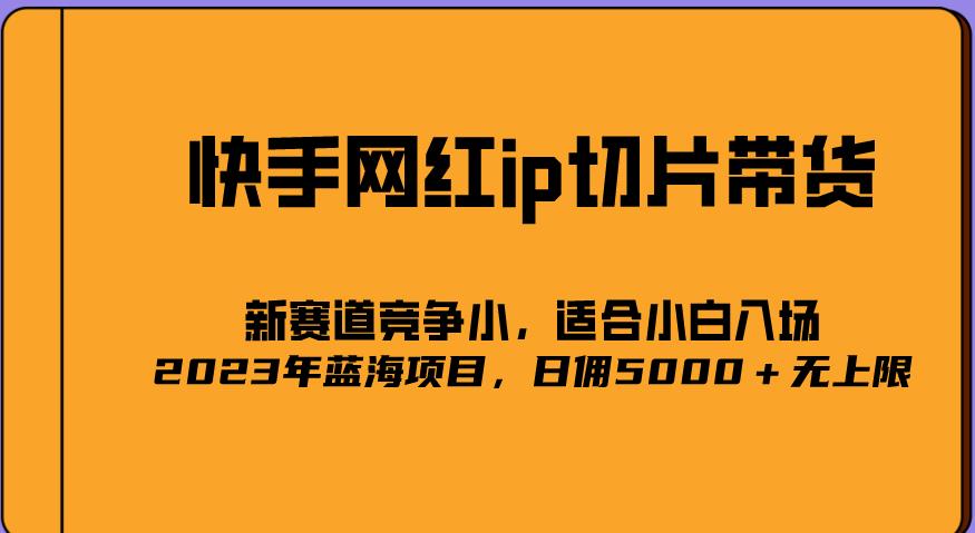 2023爆火的快手网红IP切片，号称日佣5000＋的蓝海项目，二驴的独家授权-福喜网创