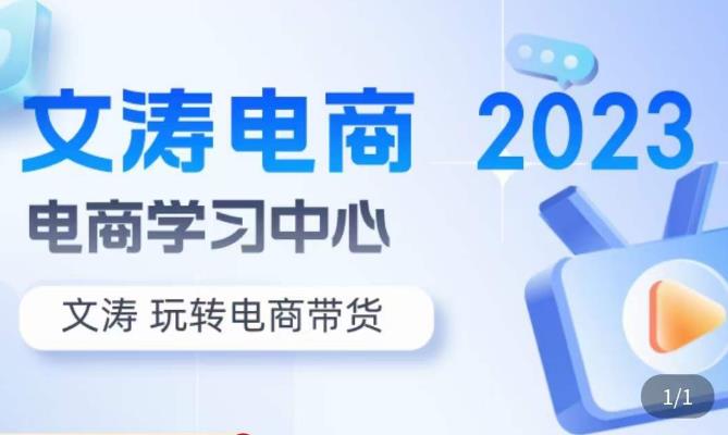 文涛电商·7天零基础自然流起号，​快速掌握店铺运营的核心玩法，突破自然展现量，玩转直播带货-福喜网创