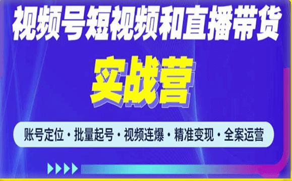 2023最新微信视频号引流和变现全套运营实战课程，小白也能玩转视频号短视频和直播运营-福喜网创