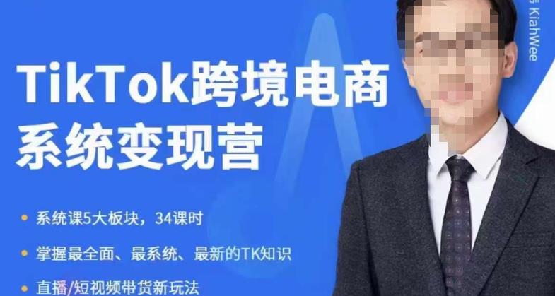 嘉伟5月新课《TiKToK跨境电商变现营》跨境电商系统传授TikTok玩法，从小白到高手，真正的电商实战课程-福喜网创