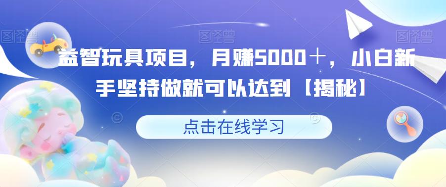 益智玩具项目，月赚5000＋，小白新手坚持做就可以达到【揭秘】-福喜网创