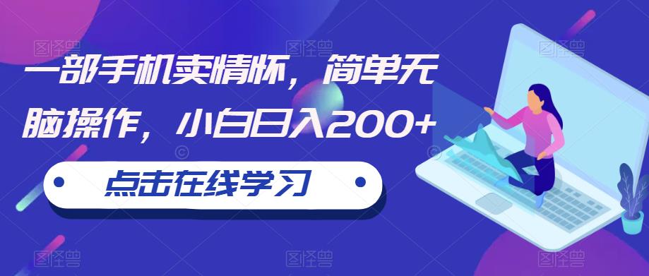 一部手机卖情怀，简单无脑操作，小白日入200+【揭秘】-福喜网创