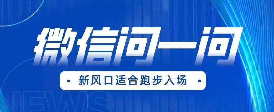 全网首发微信问一问新风口变现项目（价值1999元）【揭秘】-福喜网创