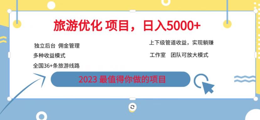 7.22旅游项目最新模式，独立后台+全国35+线路，日入5000+【揭秘】-福喜网创