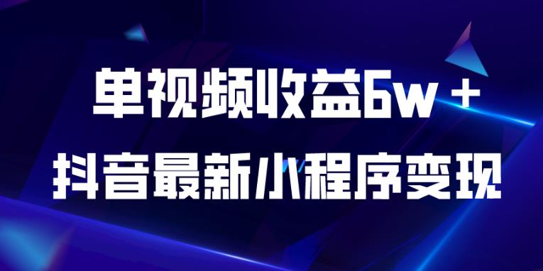 抖音最新小程序变现项目，单视频收益6w＋，小白可做【揭秘】-福喜网创