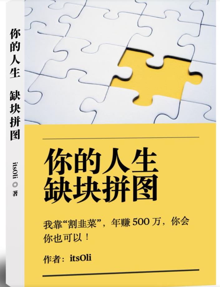 某高赞电子书《你的人生，缺块拼图——我靠“割韭菜”，年赚500万，你会你也可以》-福喜网创