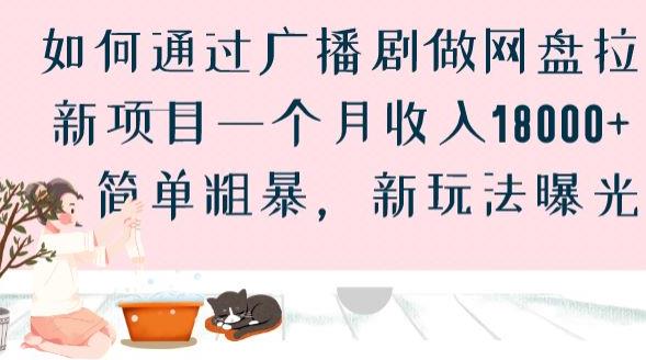 如何通过广播剧做网盘拉新项目一个月收入18000+，简单粗暴，新玩法曝光【揭秘】-福喜网创