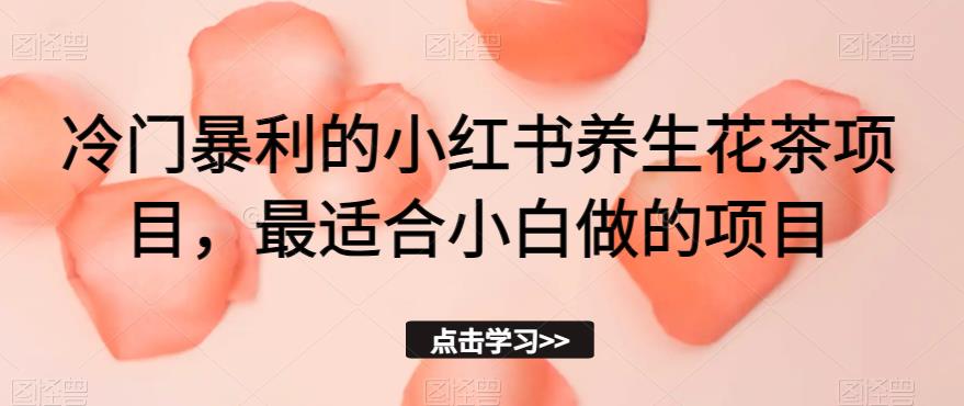 冷门暴利的小红书养生花茶项目，最适合小白做的项目【揭秘】-福喜网创