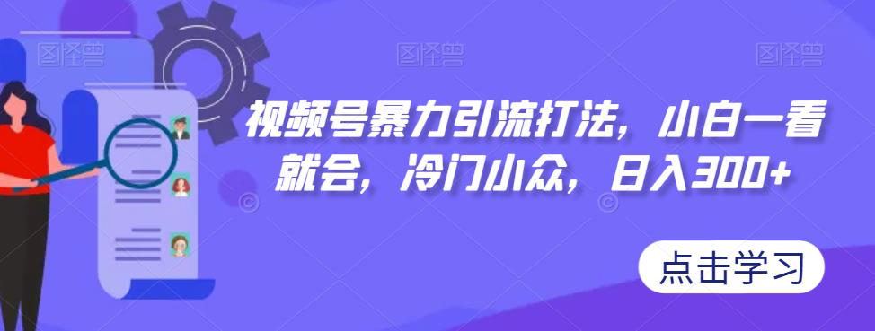 视频号暴力引流打法，小白一看就会，冷门小众，日入300+【揭秘】-福喜网创