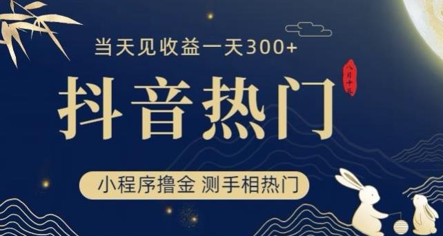 抖音最新小程序撸金，测手相上热门，当天见收益一小时变现300+【揭秘】-福喜网创