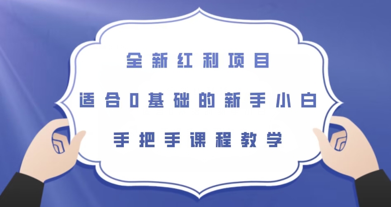 全新红利项目，适合0基础的新手小白，手把手课程教学【揭秘】-福喜网创