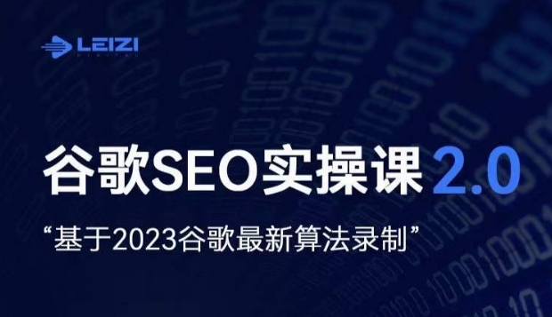 雷子·谷歌SEO 2.0实战课，独立站询盘自由必备，基于2023谷歌最新算法录制-福喜网创