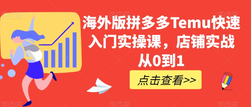 海外版拼多多Temu快速入门实操课，店铺实战从0到1-福喜网创