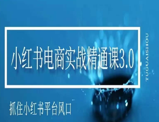 小红书电商实战精通课3.0，抓住小红书平台的风口，不错过有一个赚钱的机会-福喜网创