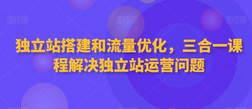 独立站搭建和流量优化，三合一课程解决独立站运营问题-福喜网创