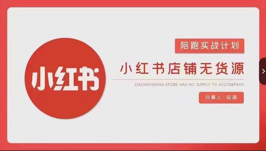 安琪-小红书店铺无货源实战，开店到售后全流程操作-福喜网创