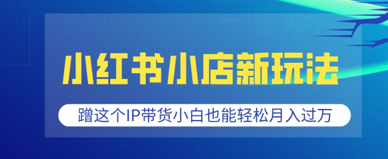 小红书小店新玩法，蹭这个IP带货，小白也能轻松月入过W【揭秘】-福喜网创