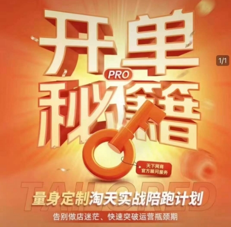 淘宝开单秘籍PRO，量身定制淘天实战陪跑计划，告别做店迷茫、快速突破运营瓶颈期-福喜网创