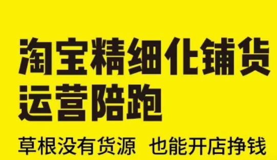 淘宝精细化铺货运营陪跑(部分更新至2025)，草根没有货源 也能开店挣钱-福喜网创