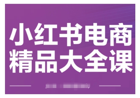 小红书电商精品大全课，快速掌握小红书运营技巧，实现精准引流与爆单目标，轻松玩转小红书电商-福喜网创